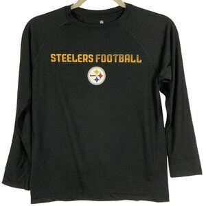 Steelers Football NFL Team Apparel Boys Black Long Sleeve Shirt M/8 Polyester